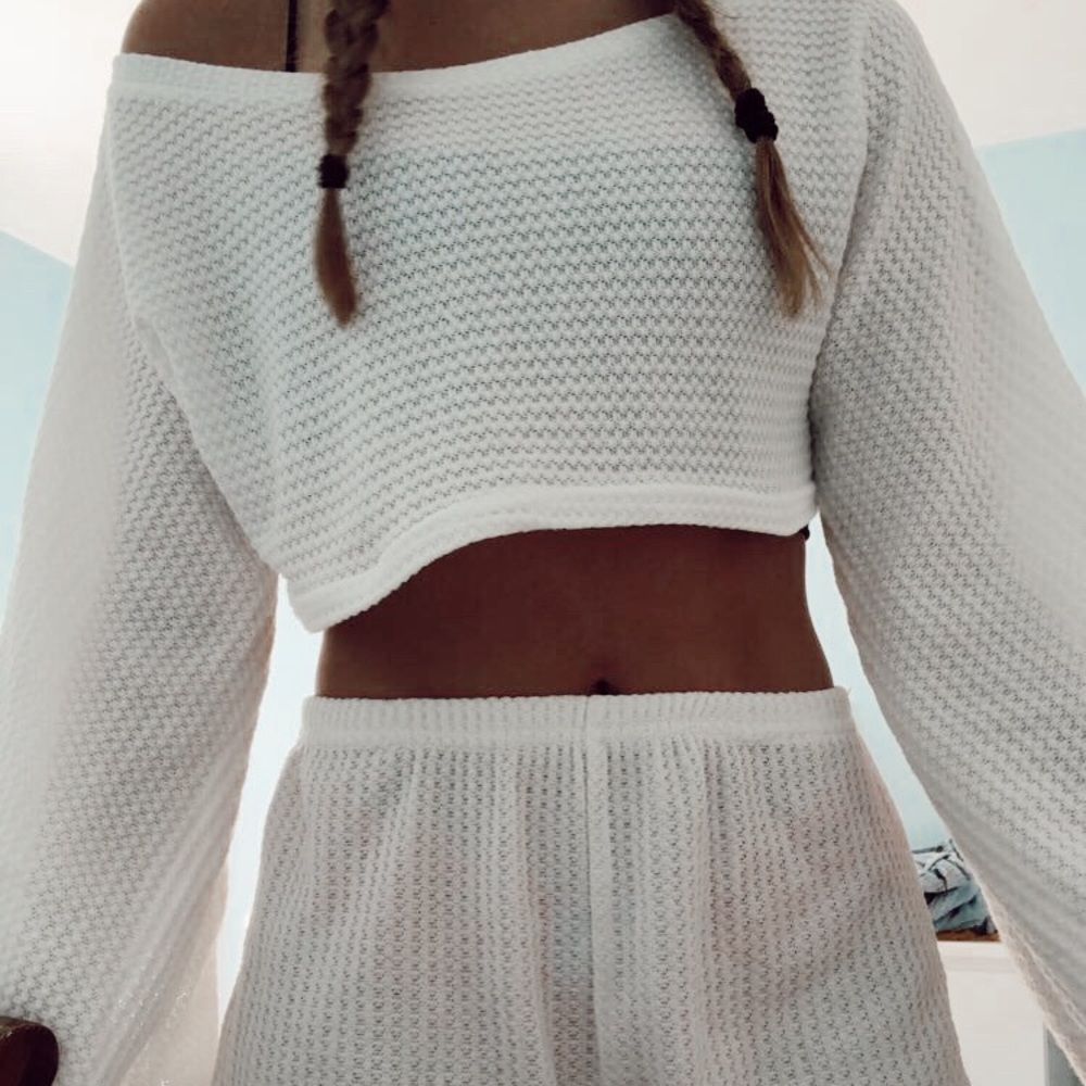 Waffle Knit Lounge Set